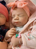 Paisleigh 19-20in Full Silicone baby Reborn newborn Fair Skin Tone approx 7.3lbs open mouth