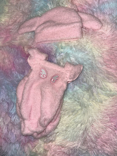 Doll fuzzy romper w/hat Jess