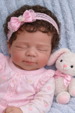 River CUSTOM PAINTED SKIN BLOTCHING NEWBORN , Full Silicone 19-20in approx 7.5lbs open mouth Choose gender/choose hair color tat 10 days
