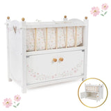 Little Flora Wooden doll Bed
