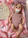 Phoebe 12 in Full Silicone reborn baby Micro Baby open mouth approx 3lbs tat 10 days