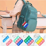 Square Pop It Fidget Keychain Toy- Assorted