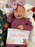 Adeline 19-20 Full Silicone Reborn Baby Girl tan Skin Tone 7.3lbs newborn open mouth *Premium hard to find mold