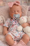 Adeline 19-20 Full Silicone Reborn Baby Girl tan Skin Tone 7.3lbs newborn open mouth *Premium hard to find mold