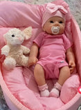 Phoebe 18in Full Premium No Seam lines Silicone Baby Girl open mouth no hair approx 7lbs EXTRA SOFT.   Approximately 10 Day turn-around-time.