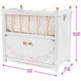 Little Flora Wooden doll Bed