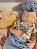 Paisleigh 19-20in Full Silicone baby Reborn newborn Fair Skin Tone approx 7.3lbs open mouth