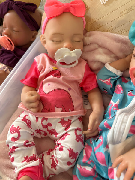 Aurora Silicone Baby Doll Reborn 16in painted hair