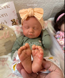 Adeline 19-20 Full Silicone Reborn Baby Girl tan Skin Tone 7.3lbs newborn open mouth *Premium hard to find mold