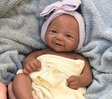 Scarlet Dark skin Full Silicone Baby Girl bald  open mouth 17in approx 5.5lbs TAT 10 days
