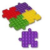 Rainbow Puzzle Pop It Fidget Kids Toys- Assorted