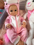 Jenny Silicone Baby Doll Reborn 16in painted hair