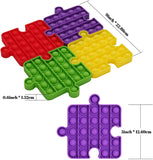Rainbow Puzzle Pop It Fidget Kids Toys- Assorted