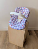 Reborn Doll Car Seat - Cherry gingham