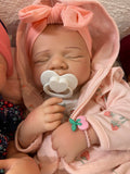 Paisleigh 19-20in Full Silicone baby Reborn newborn Fair Skin Tone approx 7.3lbs open mouth