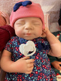 Paisleigh 19-20in Full Silicone baby Reborn newborn Fair Skin Tone approx 7.3lbs open mouth