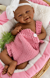Neilani 17” Full Silicone Baby Girl dark skin, no hair, open mouth approx 6lbs TAT 10-15 days