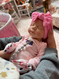 Paisleigh 19-20in Full Silicone baby Reborn newborn Fair Skin Tone approx 7.3lbs open mouth