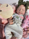Paisleigh 19-20in Full Silicone baby Reborn newborn Fair Skin Tone approx 7.3lbs open mouth