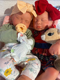 Adeline 19-20 Full Silicone Reborn Baby Girl tan Skin Tone 7.3lbs newborn open mouth *Premium hard to find mold