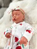 Willow 17-18in reborn baby Full Silicone Baby girl tan skin tone approx 6lbs open mouth tat 10 days