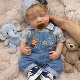 HENRY BLONDE NEWBORN CURLY HAIR , CUSTOM MADE Full Silicone 19-20in” BOY open mouth approx 2 week TAT 10 days