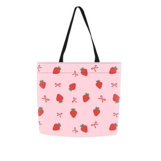 Pink Strawberries Tote rts