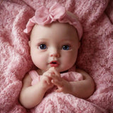 Tabitha 16in Reborn Baby Full Silicone painted hair preemie open mouth approx 4lbs