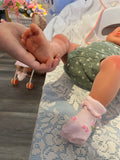Adeline 19-20 Full Silicone Reborn Baby Girl tan Skin Tone 7.3lbs newborn open mouth *Premium hard to find mold