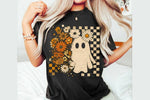 Floral Ghost Checkered DTF PREORDER CLOSES 8/31 ships approx 9/15