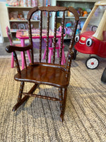Childs Wooden Spindle Rocking Chair