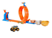 Hot Wheels Launch & Loop Track w/2Monster Trucks
