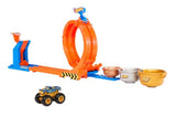 Hot Wheels Launch & Loop Track w/2Monster Trucks