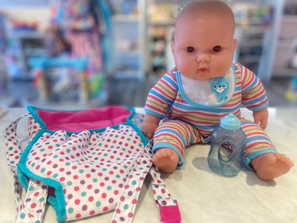 Berrenguer Doll w/Soft Carrier & Bottle