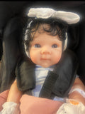 Phoebe 18in Full PREMIUM Silicone No seam lines Custom Hand-rooted Hair Baby Girl open mouth approx 7lbs 12 day TAT