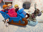 LP frozen sled w/3 LP figures and Olaf