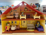 Bluey House 4 figures. Not all furniture is original