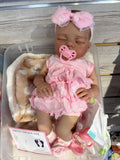 Reign painted hair Reborn vinyl/cloth body baby 19in Newborn