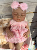 Reign painted hair Reborn vinyl/cloth body baby 19in Newborn