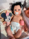 Phoebe 18in Full PREMIUM Silicone No seam lines Custom Hand-rooted Hair Baby Girl open mouth approx 7lbs 12 day TAT