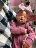 Adeline 19-20 Full Silicone Reborn Baby Girl tan Skin Tone 7.3lbs newborn open mouth *Premium hard to find mold