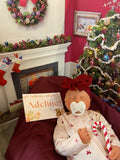 Adeline 19-20 Full Silicone Reborn Baby Girl tan Skin Tone 7.3lbs newborn open mouth *Premium hard to find mold