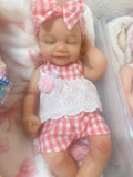 Preemie 16” Full Body Silicone Doll Cassie. Open mouth
