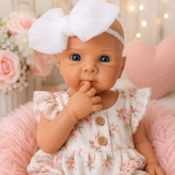 Paige 19-20in Full Silicone Baby Girl Tan skin tone open mouth approx 7.6lbs