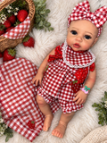 Dani 16in reborn baby Full Silicone Preemie Painted Hair open mouth approx 4lbs