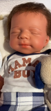 Hendrix  rare W/ short NEWBORN HAIR straight Full Silicone 19-20in Boy Tan Skin Tone open mouth TAT 10 days