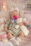 Paisleigh 19-20in Full Silicone baby Reborn newborn Fair Skin Tone approx 7.3lbs open mouth