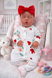 Willow 17-18in reborn baby Full Silicone Baby girl tan skin tone approx 6lbs open mouth tat 10 days