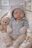 Joshua Full Silicone Baby boy tan skin tone Reborn 17-18 in approx 6lbs open mouth tat 10 days