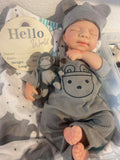 Jordan fair Skin Tone Full Silicone newborn  Boy 19-20in 6/7lbs open mouth tat 10 days